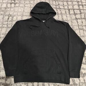 Eminem Slim Shady Faded Black Hoodie Medium Official Merch Vintage Style Rap